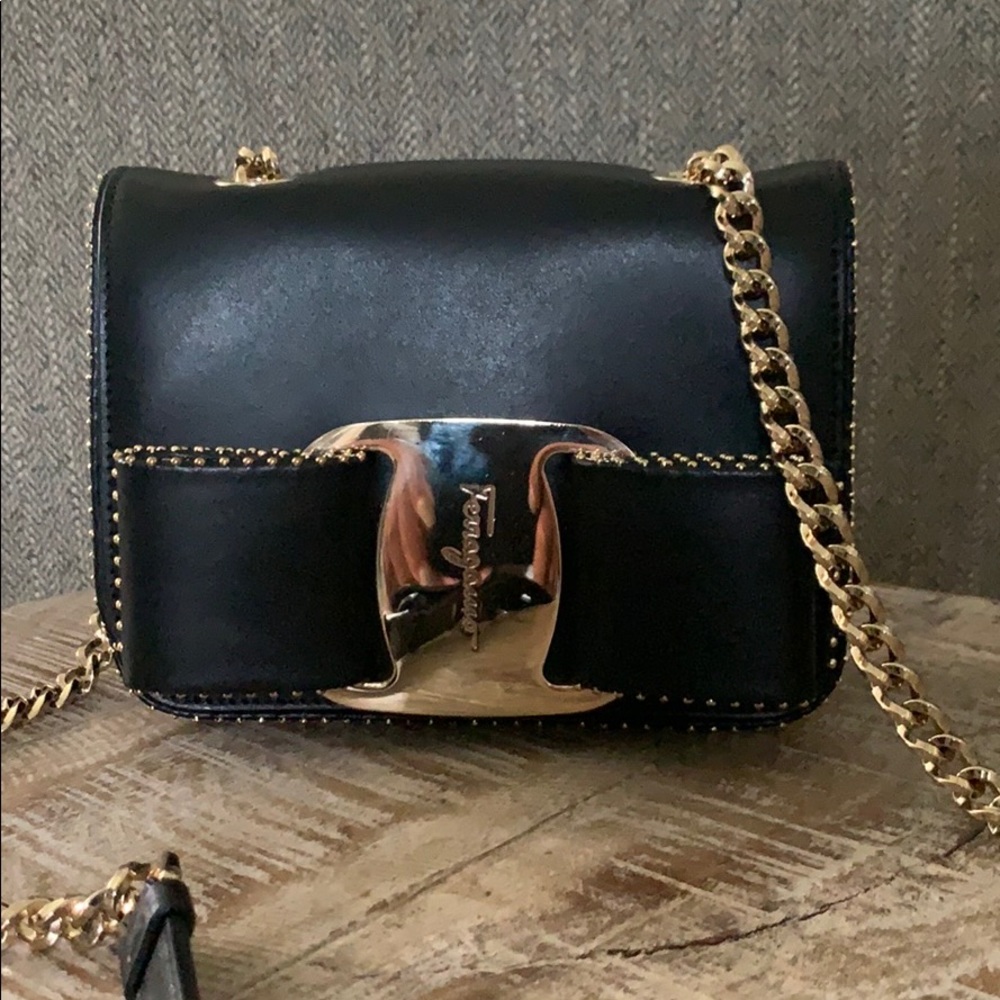 Authentic Salvatore Ferragamo crossbody in black
